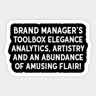 Brand Manager's Toolbox Elegance Analytics, Artistry Sticker